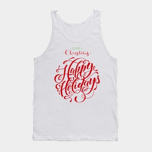 Merry Christmas Happy Holidays Tank Top